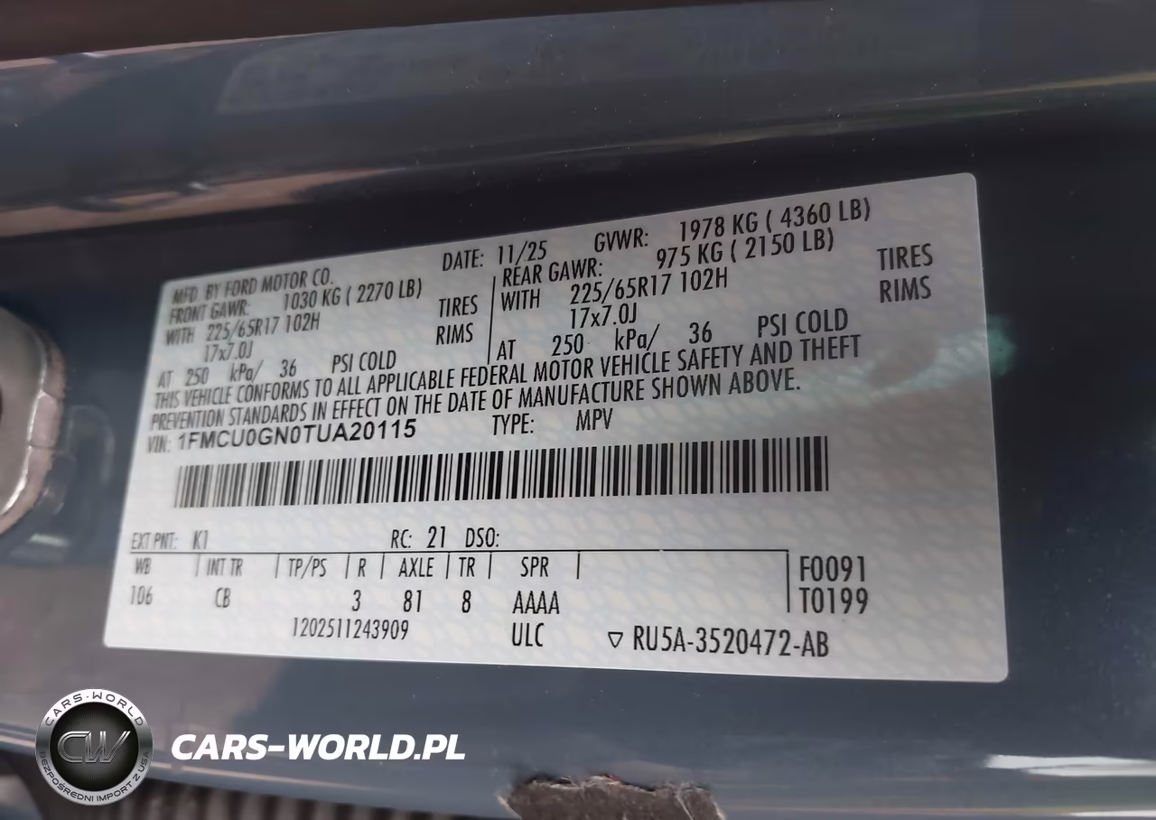 2026 Ford Escape Active VIN:1FMCU0GN0TUA20115 - 9