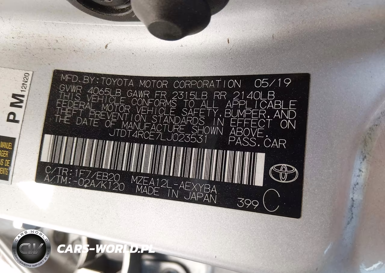 2020 Toyota Corolla Xse VIN:JTDT4RCE7LJ023531 - 9