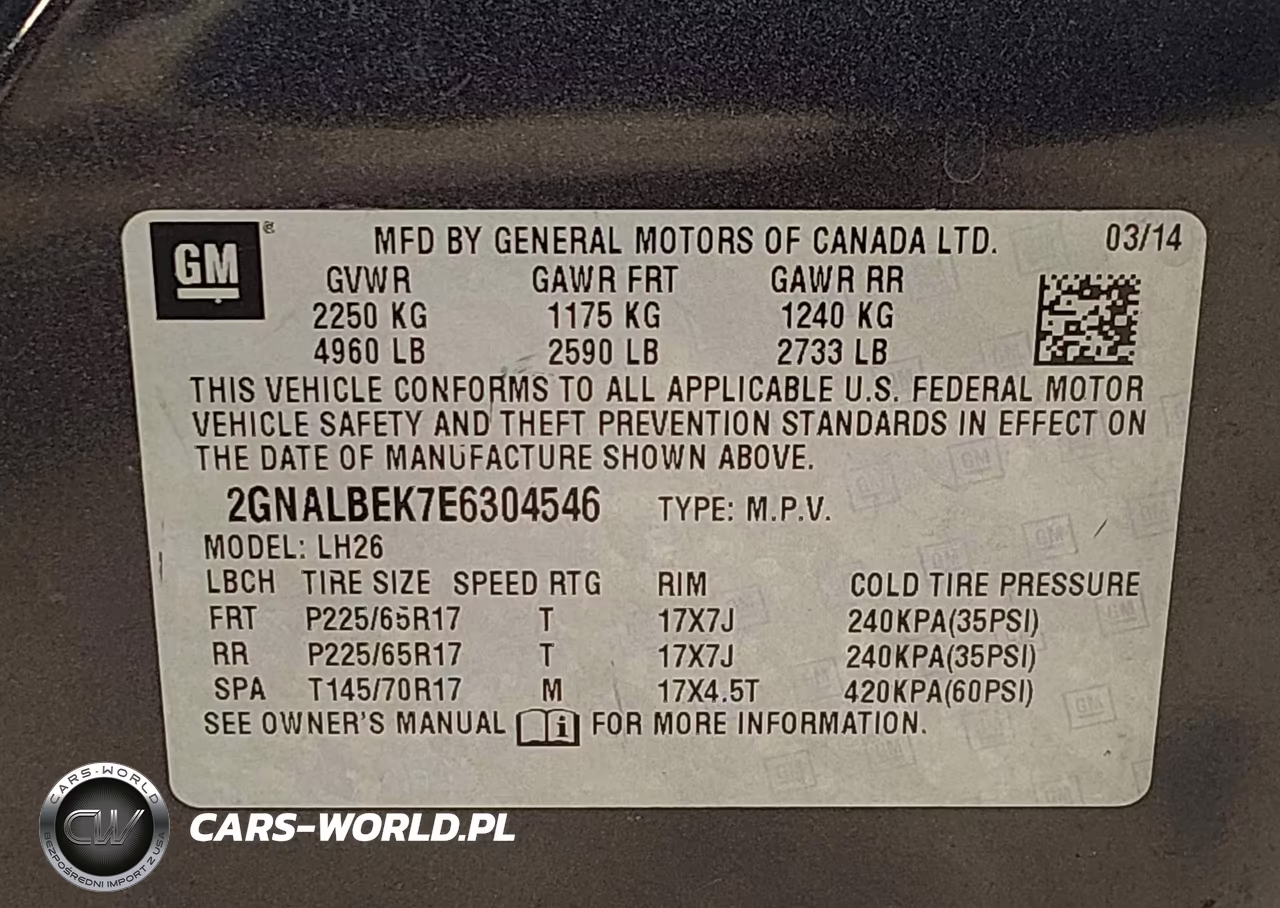 2014 Chevrolet Equinox 1Lt VIN:2GNALBEK7E6304546 - 9