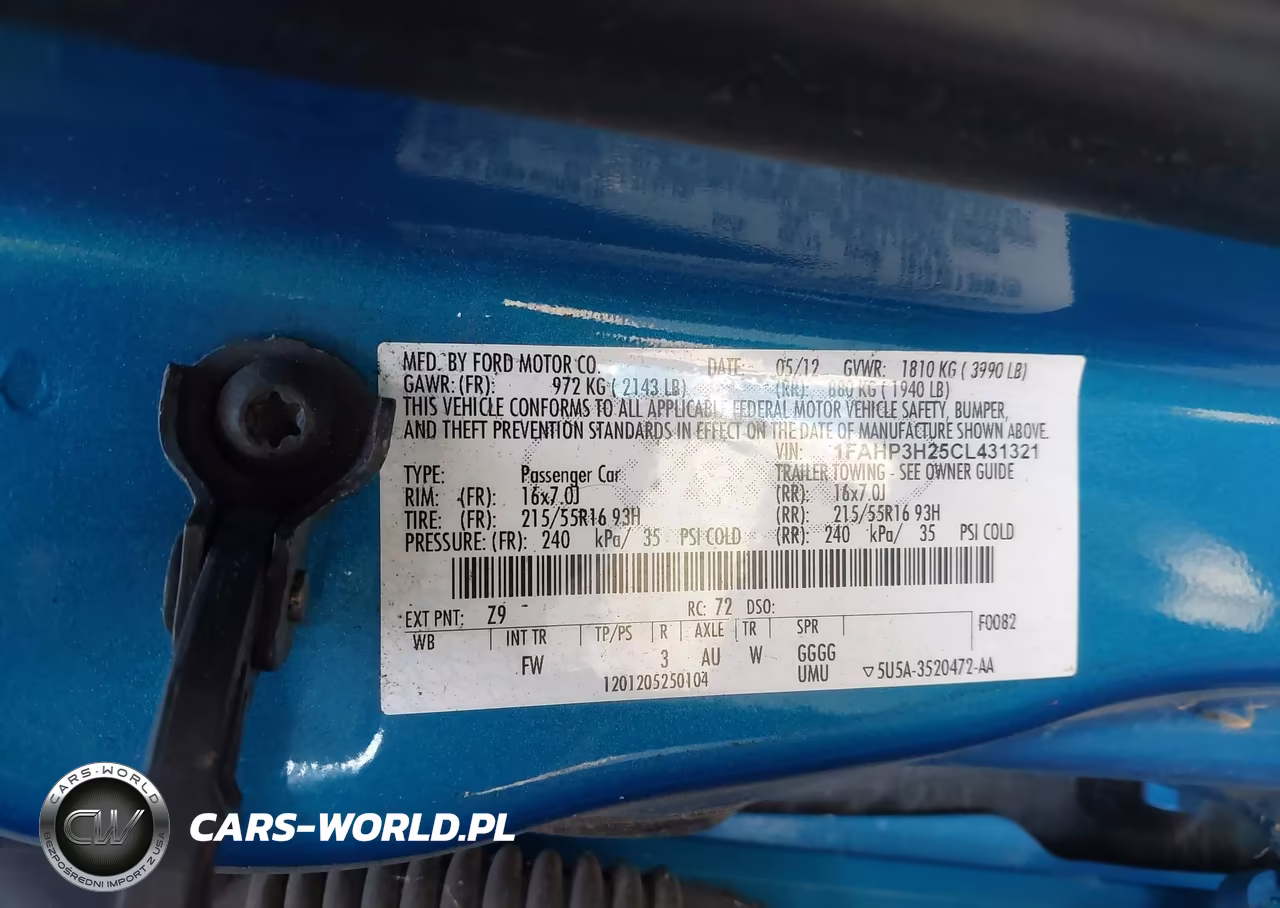 2012 Ford Focus Sel VIN:1FAHP3H25CL431321 - 9
