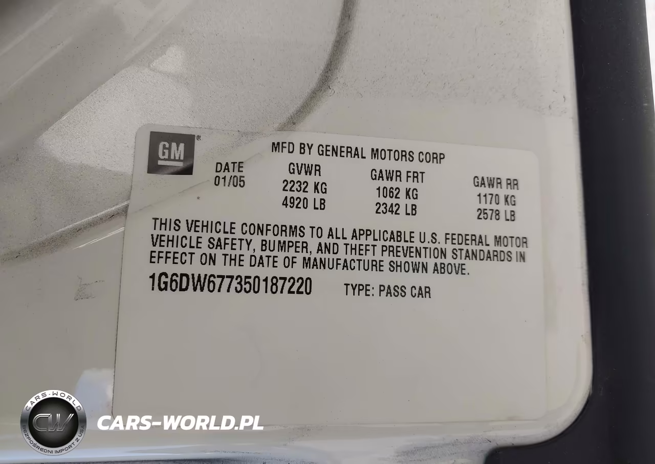 2005 Cadillac Sts V6 VIN:1G6DW677350187220 - 9