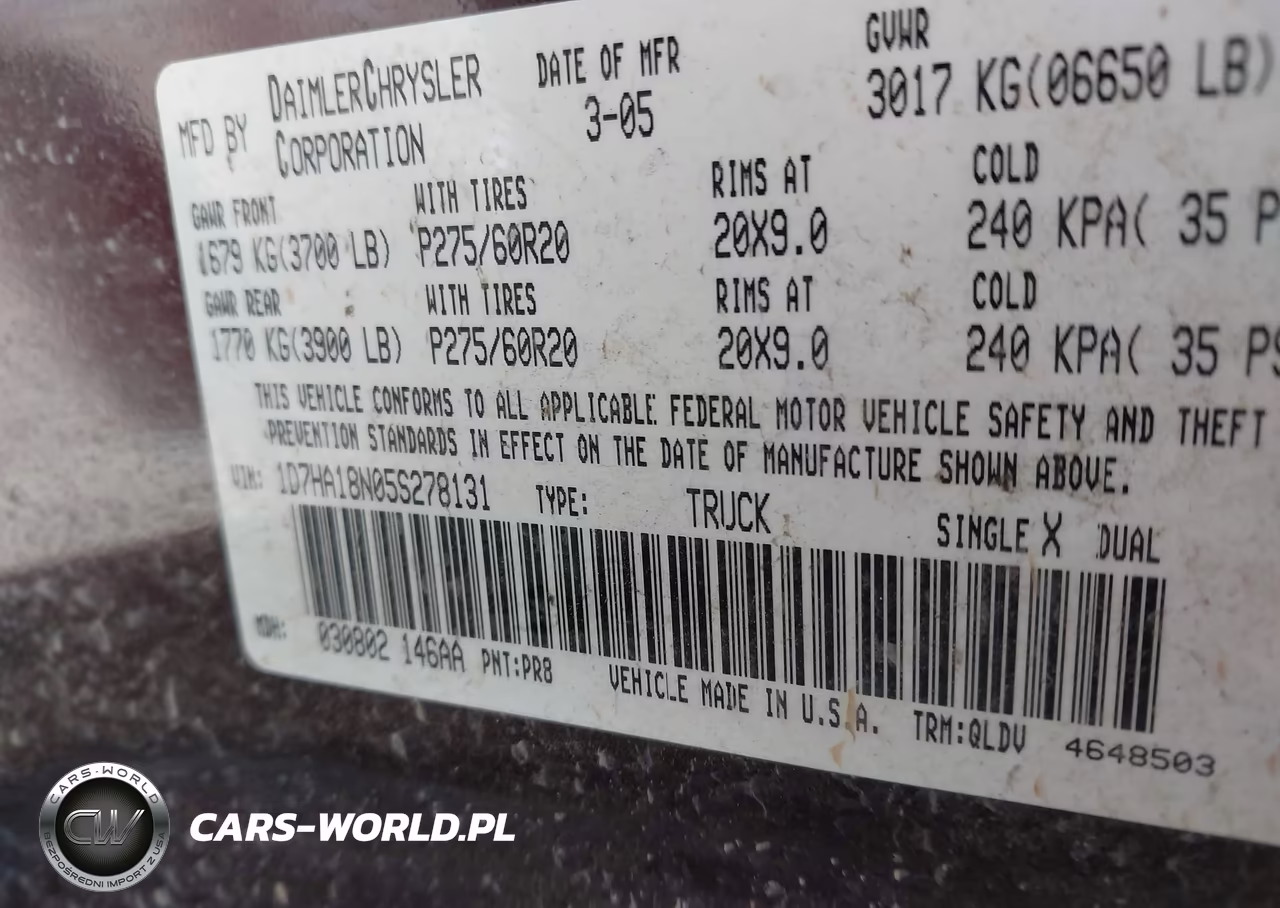 2005 Dodge Ram 1500 Slt-Laramie VIN:1D7HA18N05S278131 - 9