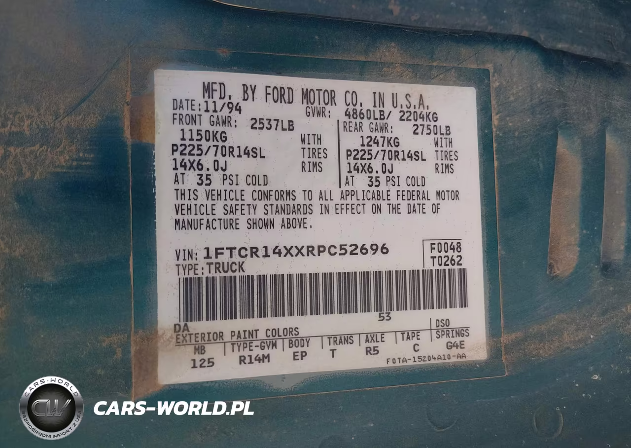 1994 Ford Ranger Super Cab VIN:1FTCR14XXRPC52696 - 9