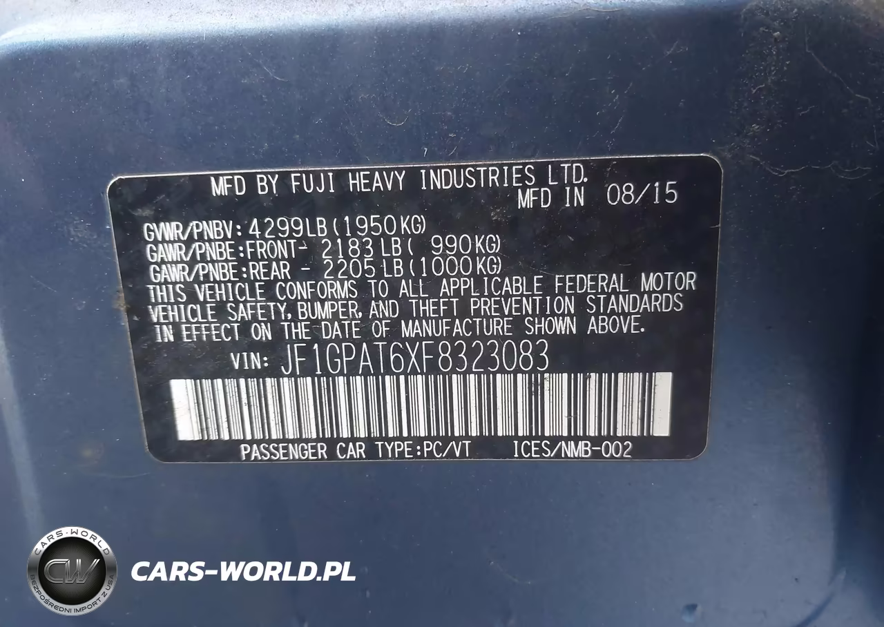 2015 Subaru Impreza 2.0I Sport Premium VIN:JF1GPAT6XF8323083 - 9