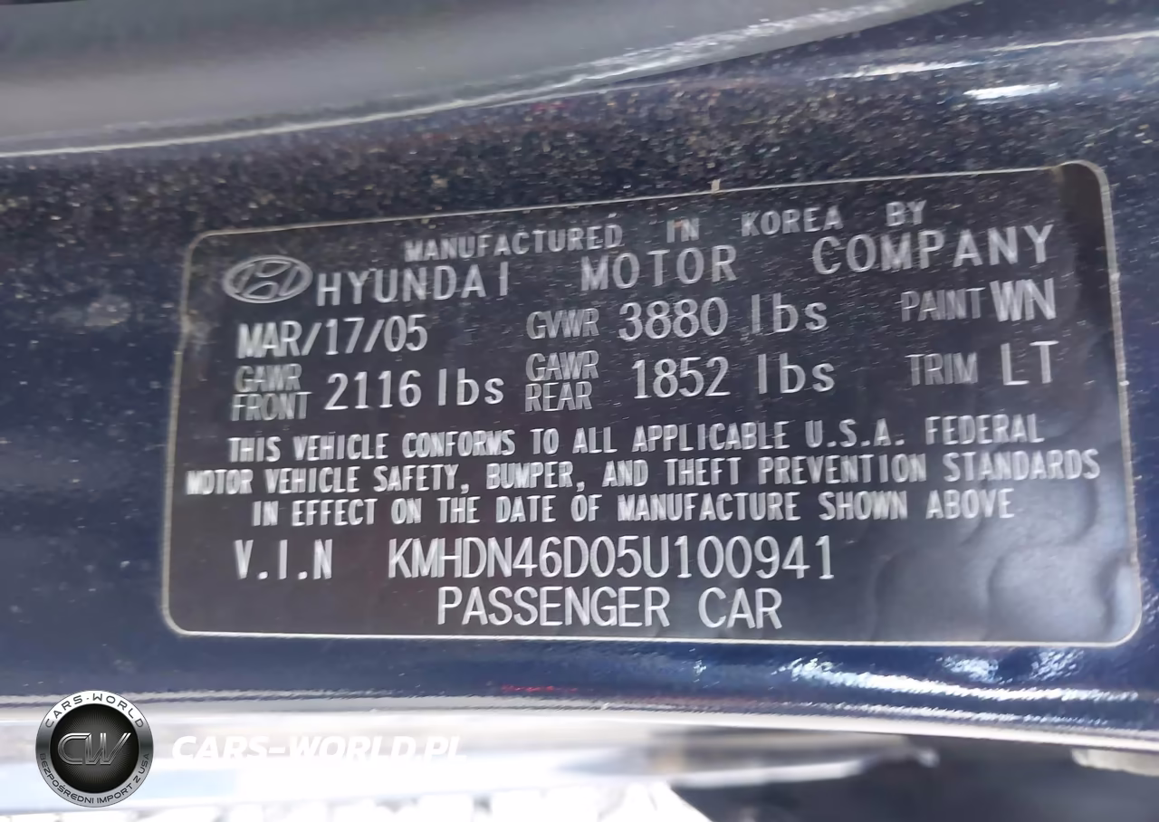 2005 Hyundai Elantra Gls-Gt VIN:KMHDN46D05U100941 - 9