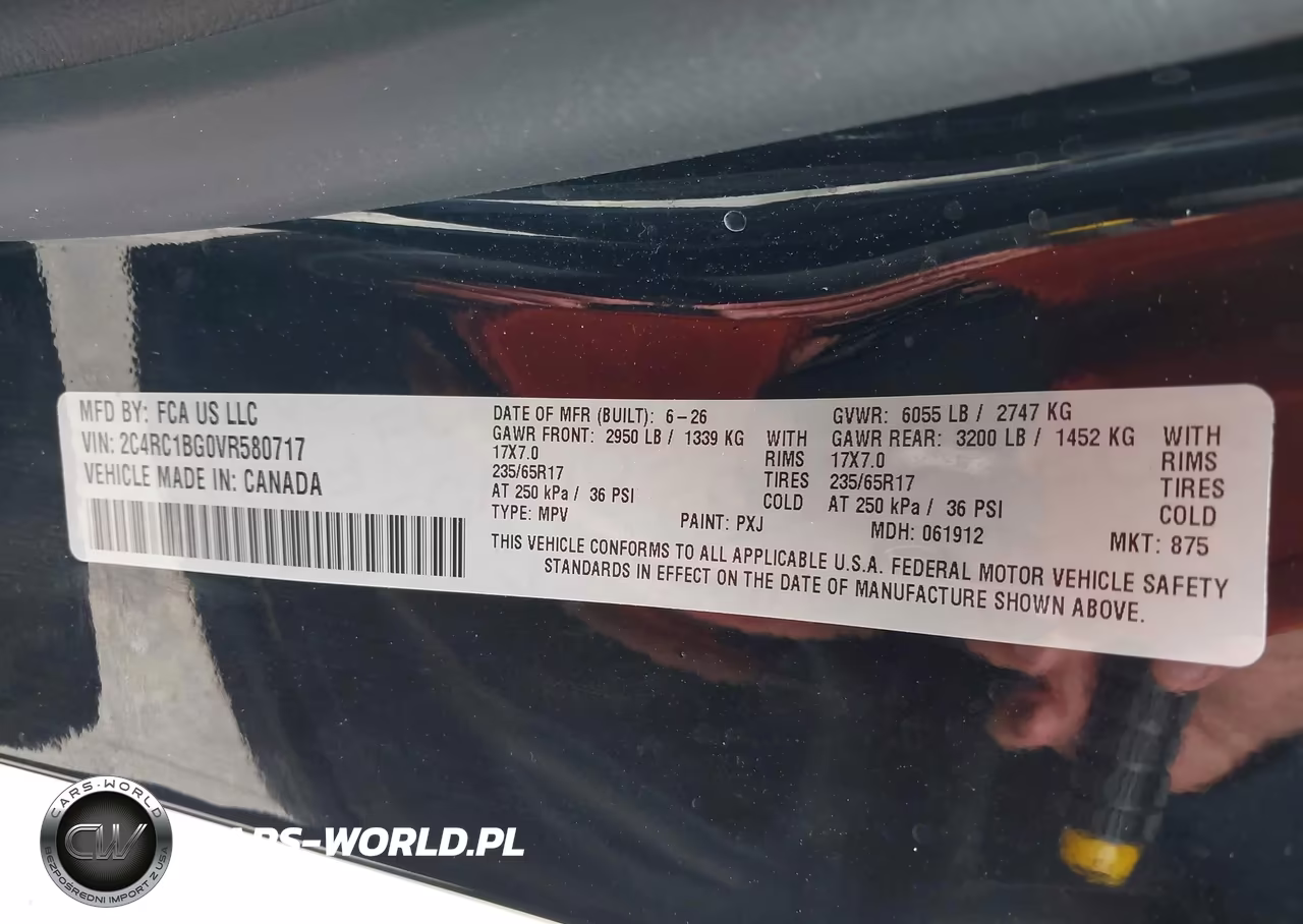 2027 Chrysler Pacifica VIN:2C4RC1BG0VR580717 - 9