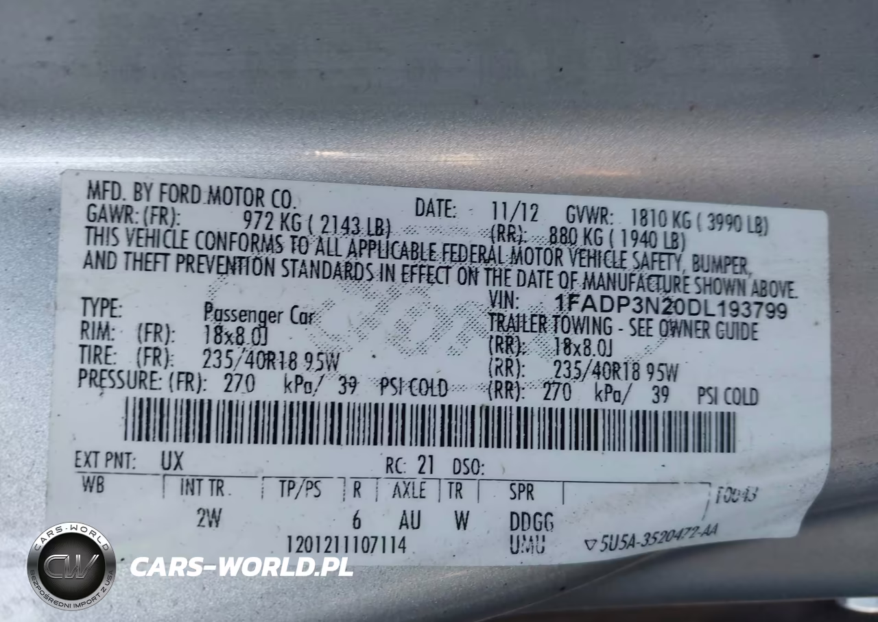2013 Ford Focus Titanium VIN:1FADP3N20DL193799 - 9