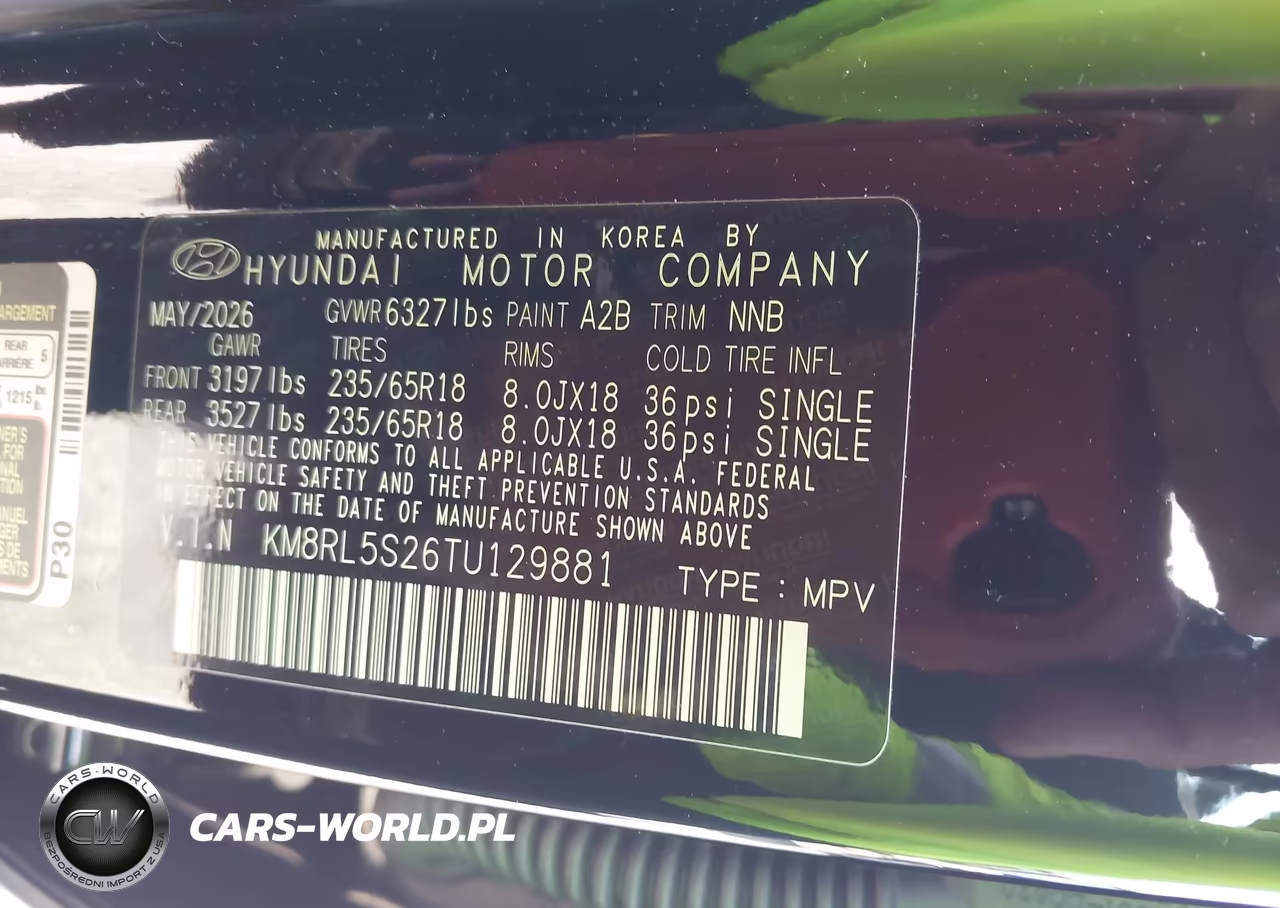 2026 Hyundai Palisade Sel 7P VIN:KM8RL5S26TU129881 - 9