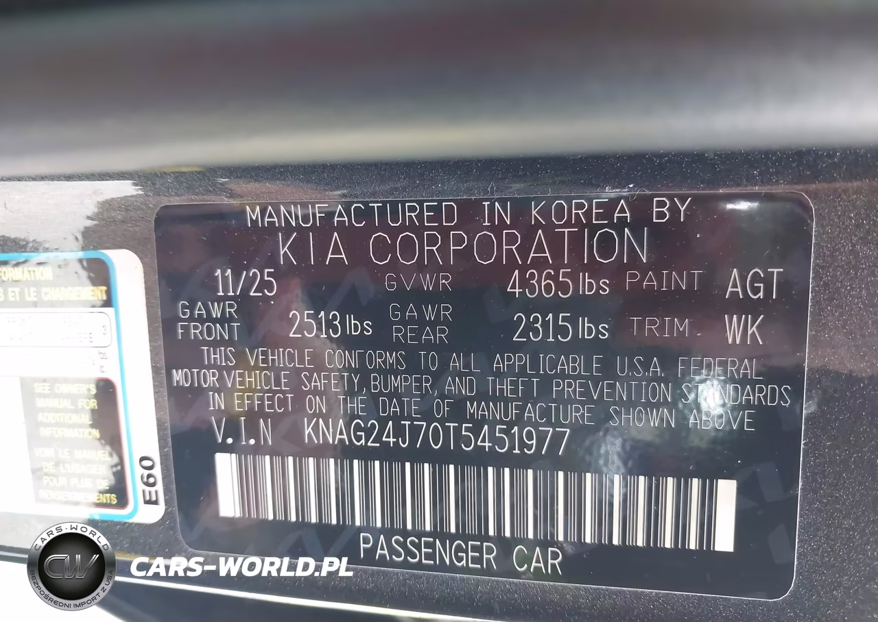 2026 Kia K5 Lxs Fwd VIN:KNAG24J70T5451977 - 9