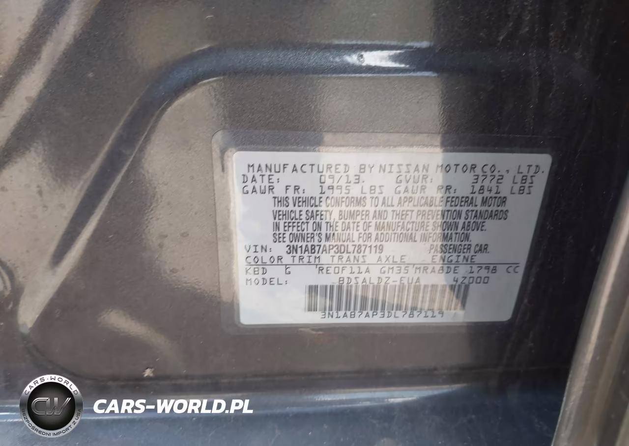 2013 Nissan Sentra Sv VIN:3N1AB7AP3DL787119 - 9