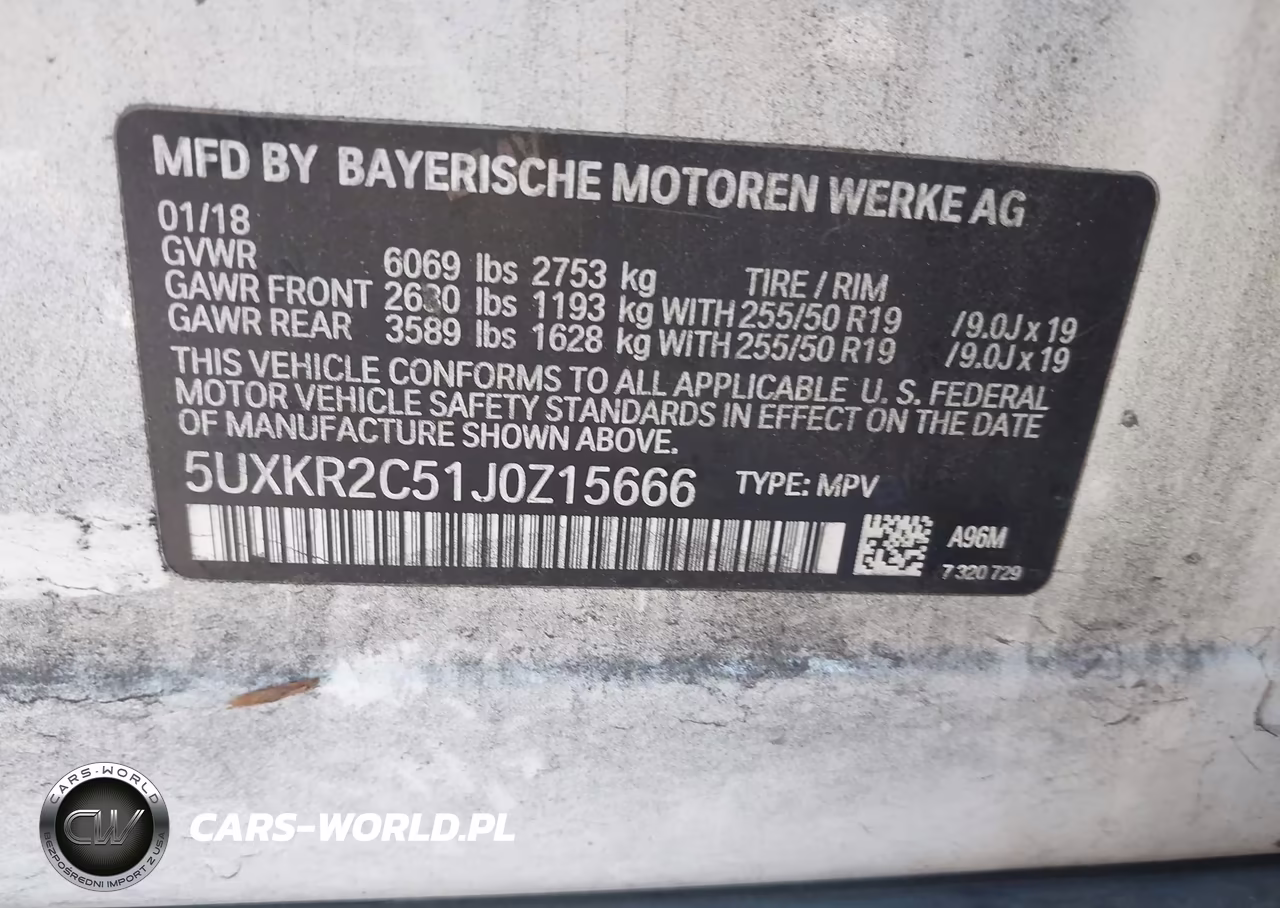 2018 BMW X5 Sdrive35I VIN:5UXKR2C51J0Z15666 - 9