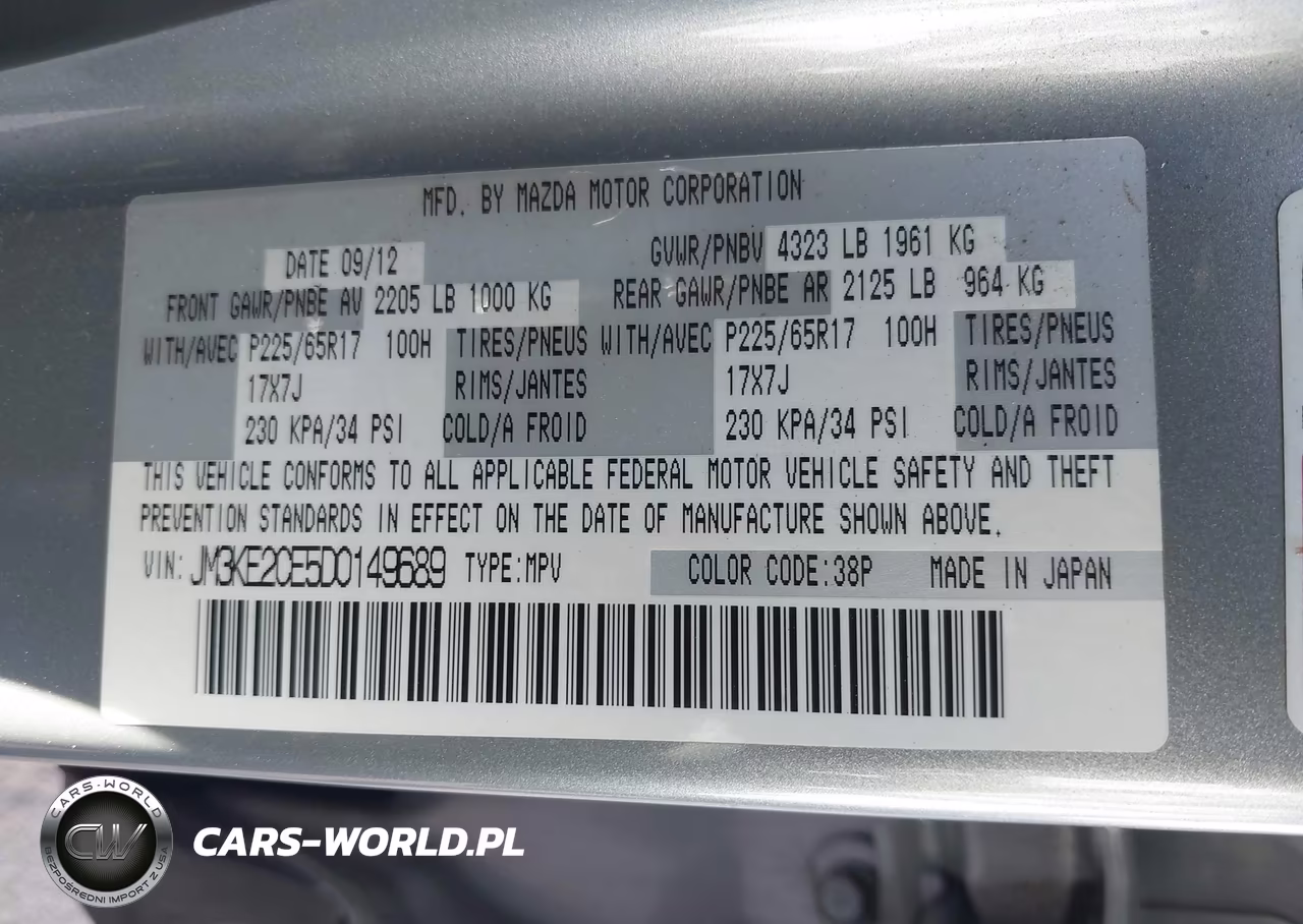 2013 Mazda Cx-5 Touring VIN:JM3KE2CE5D0149689 - 9