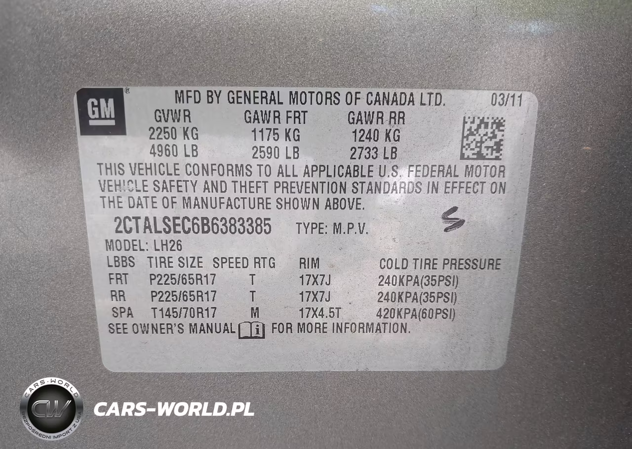 2011 GMC Terrain Sle-2 VIN:2CTALSEC6B6383385 - 9