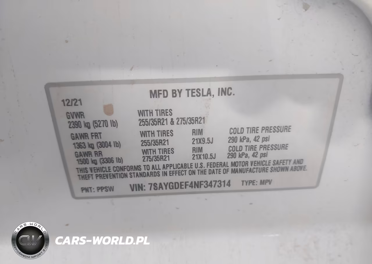 2022 Tesla Model Y Performance Dual Motor All-Wheel Drive VIN:7SAYGDEF4NF347314 - 9