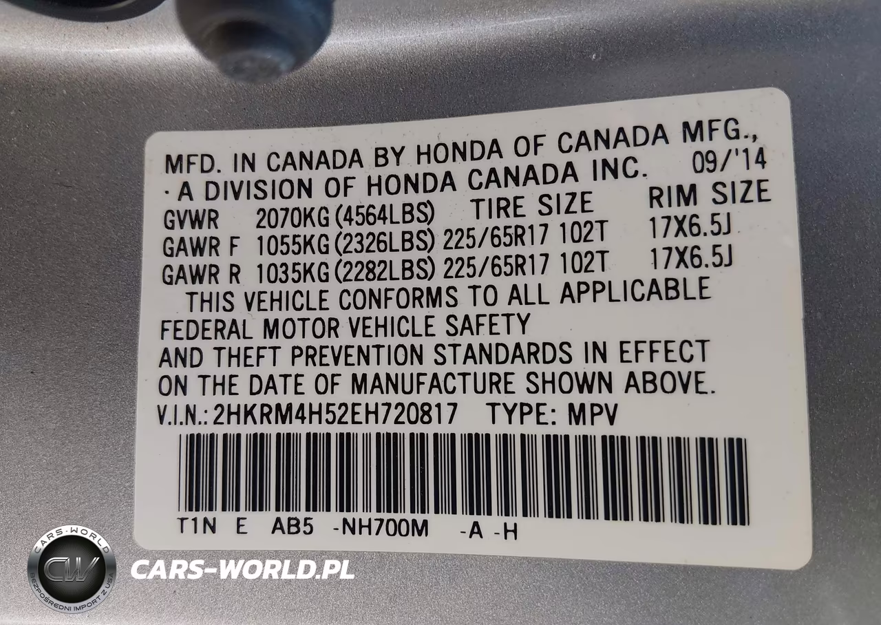 2014 Honda Cr-V Ex VIN:2HKRM4H52EH720817 - 9
