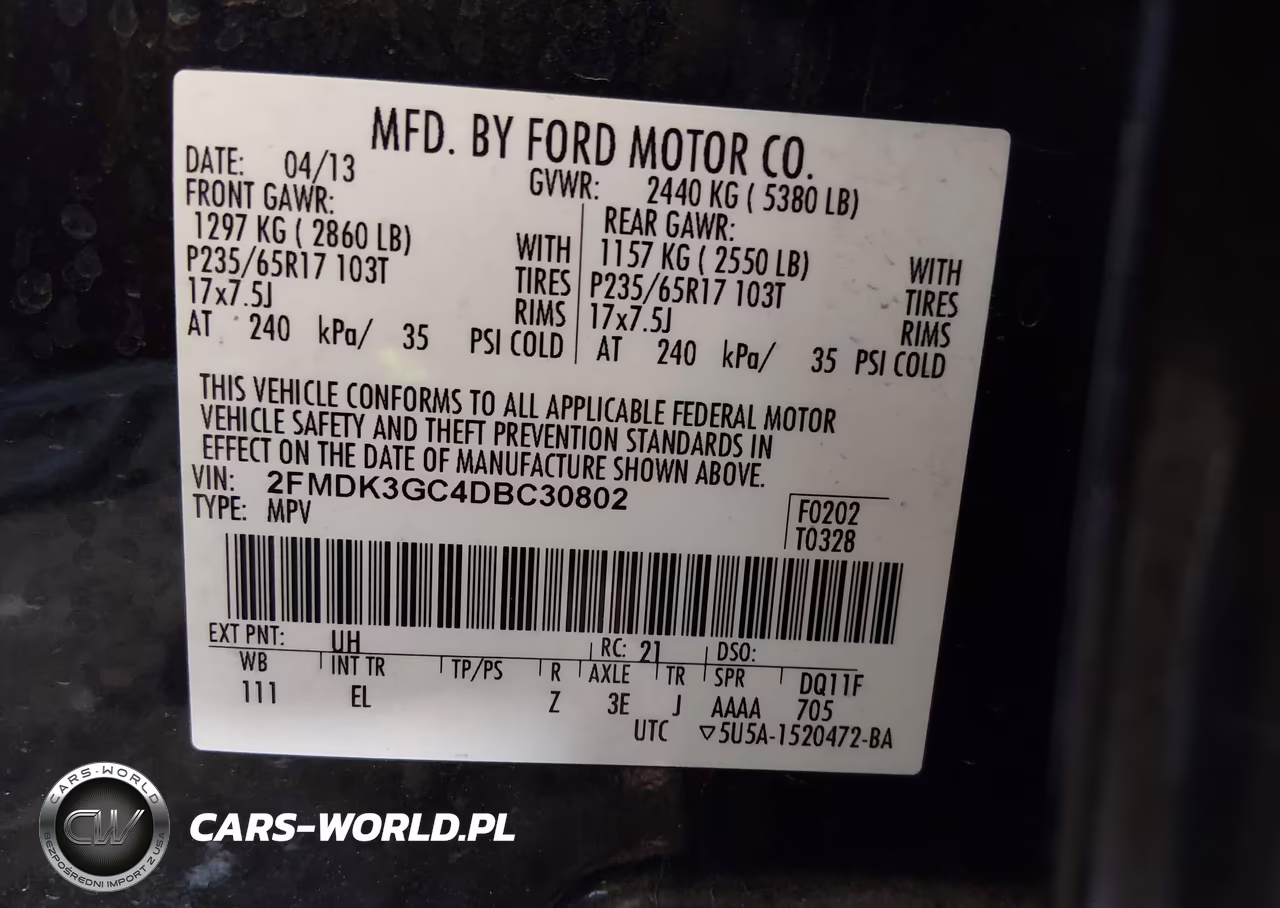 2013 Ford Edge Se VIN:2FMDK3GC4DBC30802 - 9