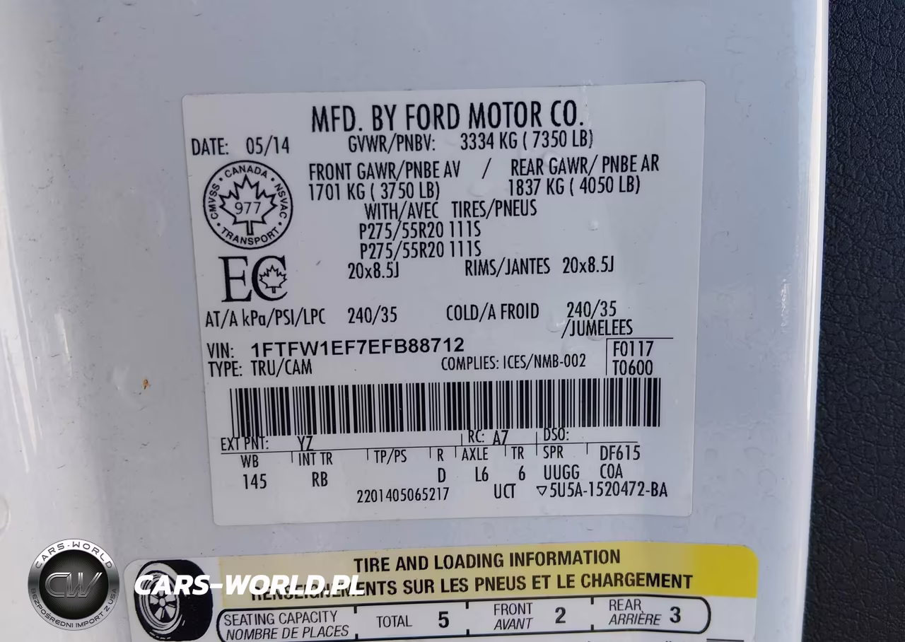 2014 Ford F-150 Fx4 VIN:1FTFW1EF7EFB88712 - 9