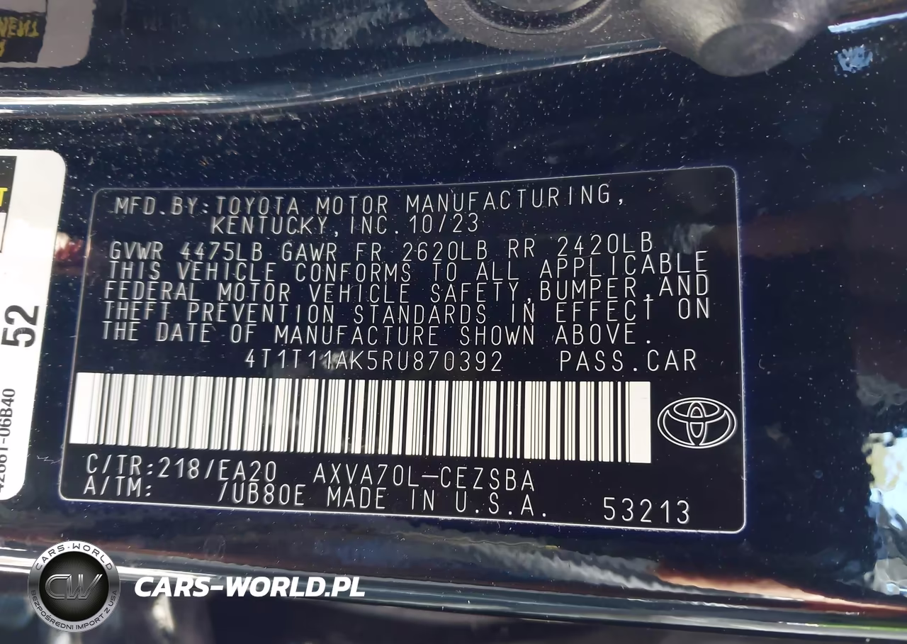 2024 Toyota Camry Se VIN:4T1T11AK5RU870392 - 9