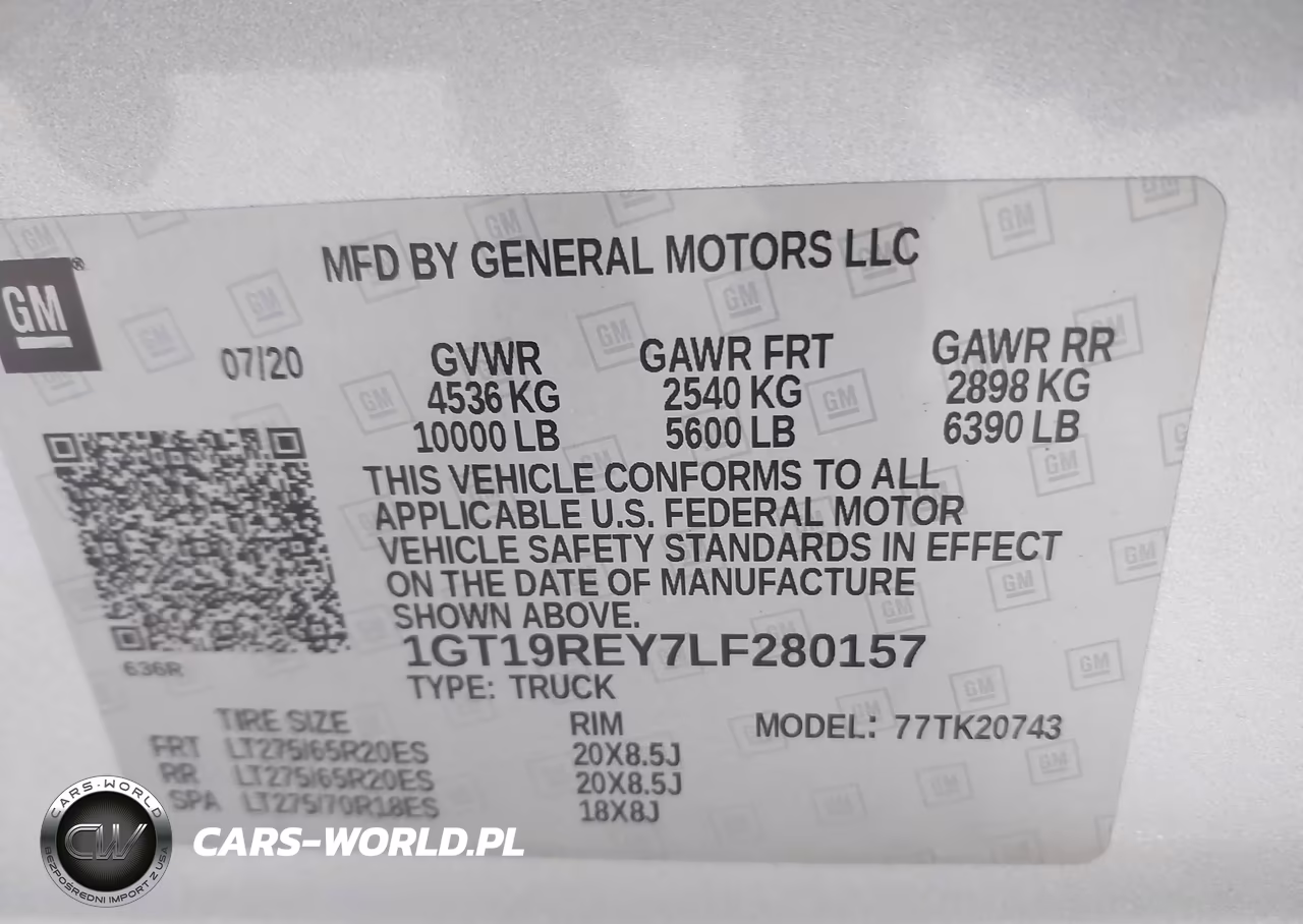 2020 GMC Sierra 2500Hd VIN:1GT19REY7LF280157 - 8