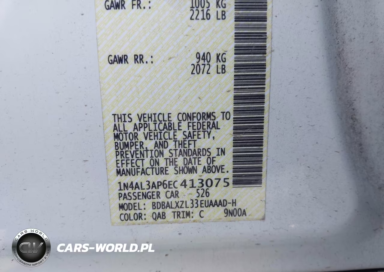 2014 Nissan Altima 2.5 Sl VIN:1N4AL3AP6EC413075 - 9