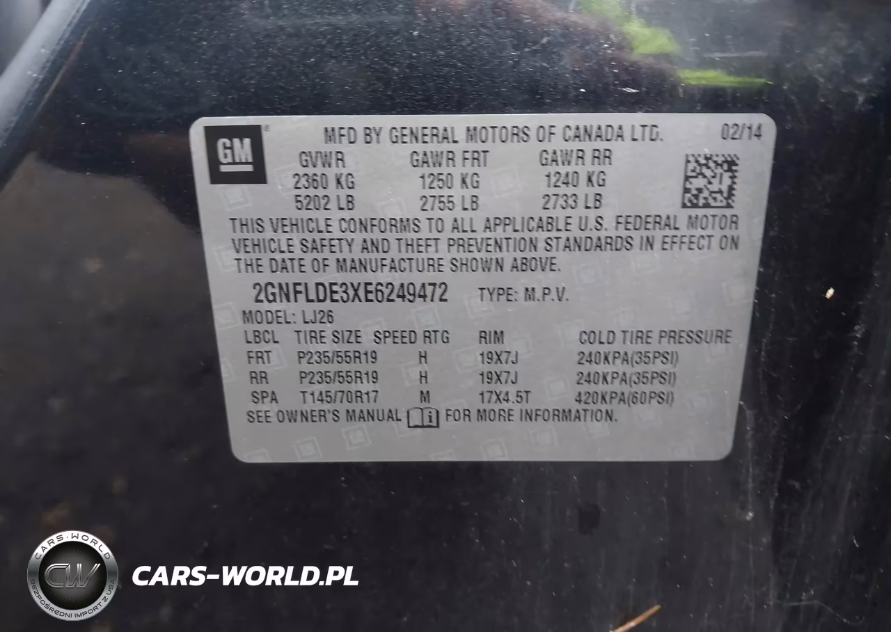 2014 Chevrolet Equinox Ltz VIN:2GNFLDE3XE6249472 - 9