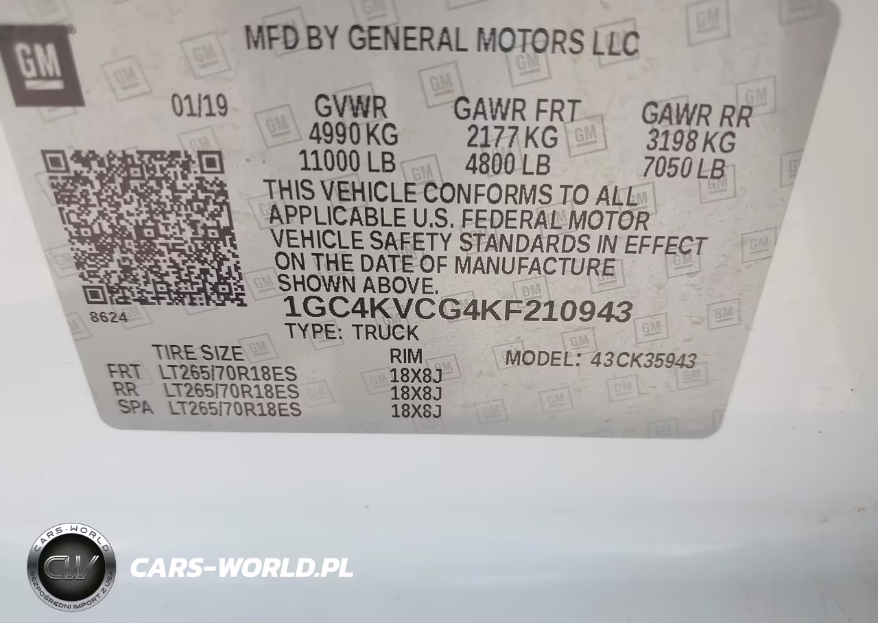 2019 Chevrolet Silverado 3500Hd Wt VIN:1GC4KVCG4KF210943 - 9