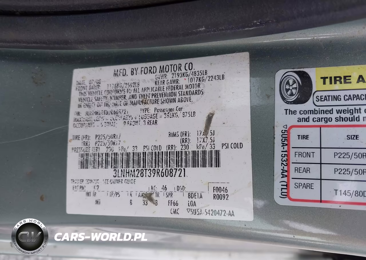 2009 Lincoln Mkz VIN:3LNHM28T39R608721 - 9