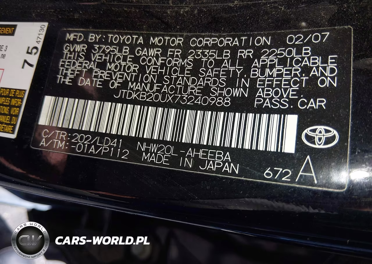2007 Toyota Prius VIN:JTDKB20UX73240988 - 9