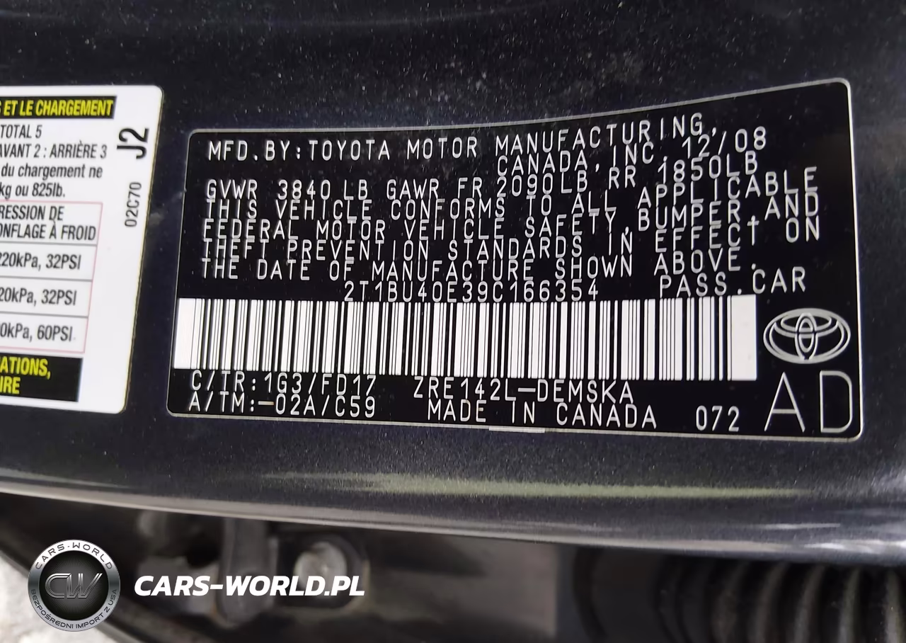 2009 Toyota Corolla S VIN:2T1BU40E39C166354 - 9