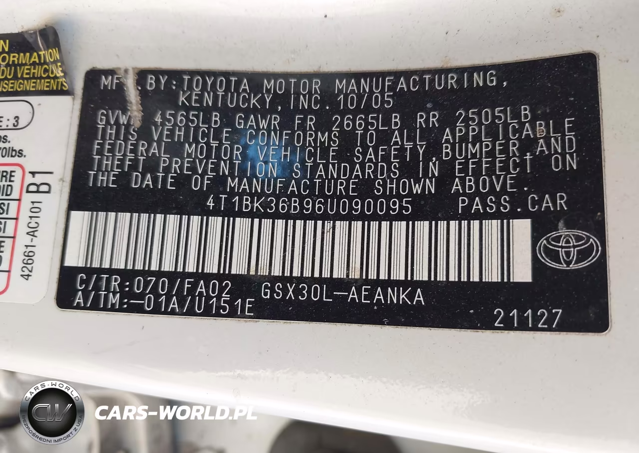 2006 Toyota Avalon Xl VIN:4T1BK36B96U090095 - 9