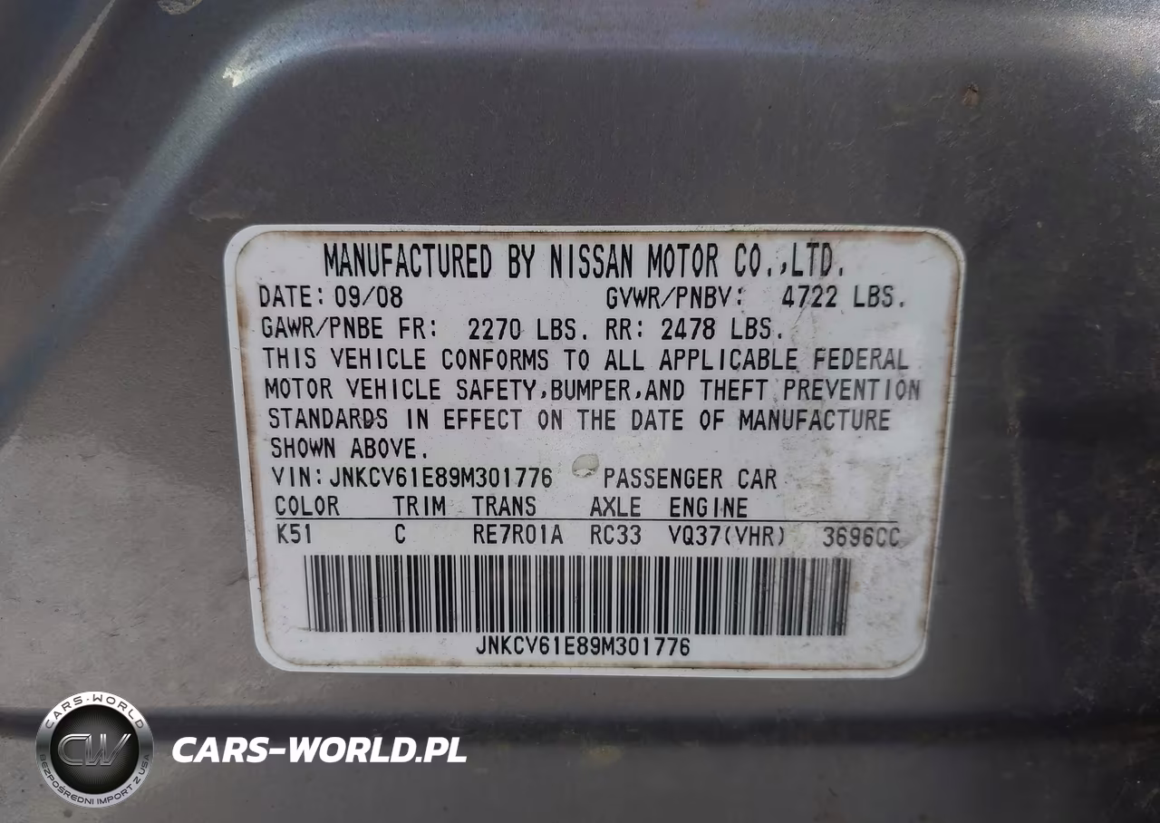 2009 Infiniti G37 Journey VIN:JNKCV61E89M301776 - 9