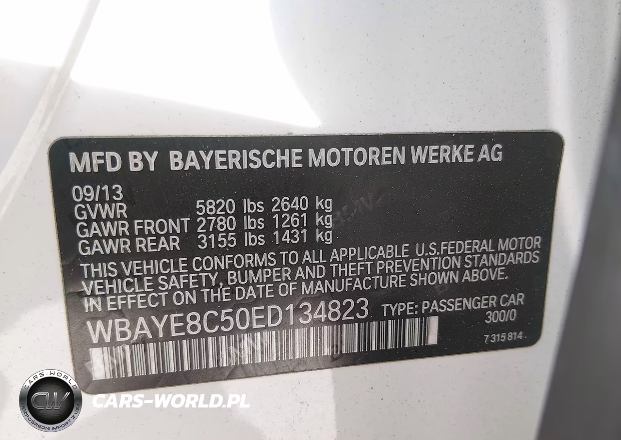 2014 BMW Alpina B7 VIN:WBAYE8C50ED134823 - 9