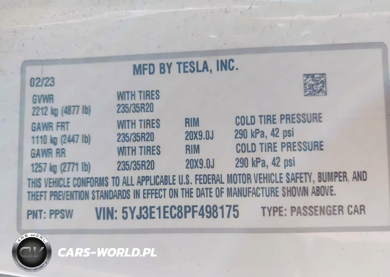 2023 Tesla Model 3 Performance Dual Motor All-Wheel Drive VIN:5YJ3E1EC8PF498175 - 9