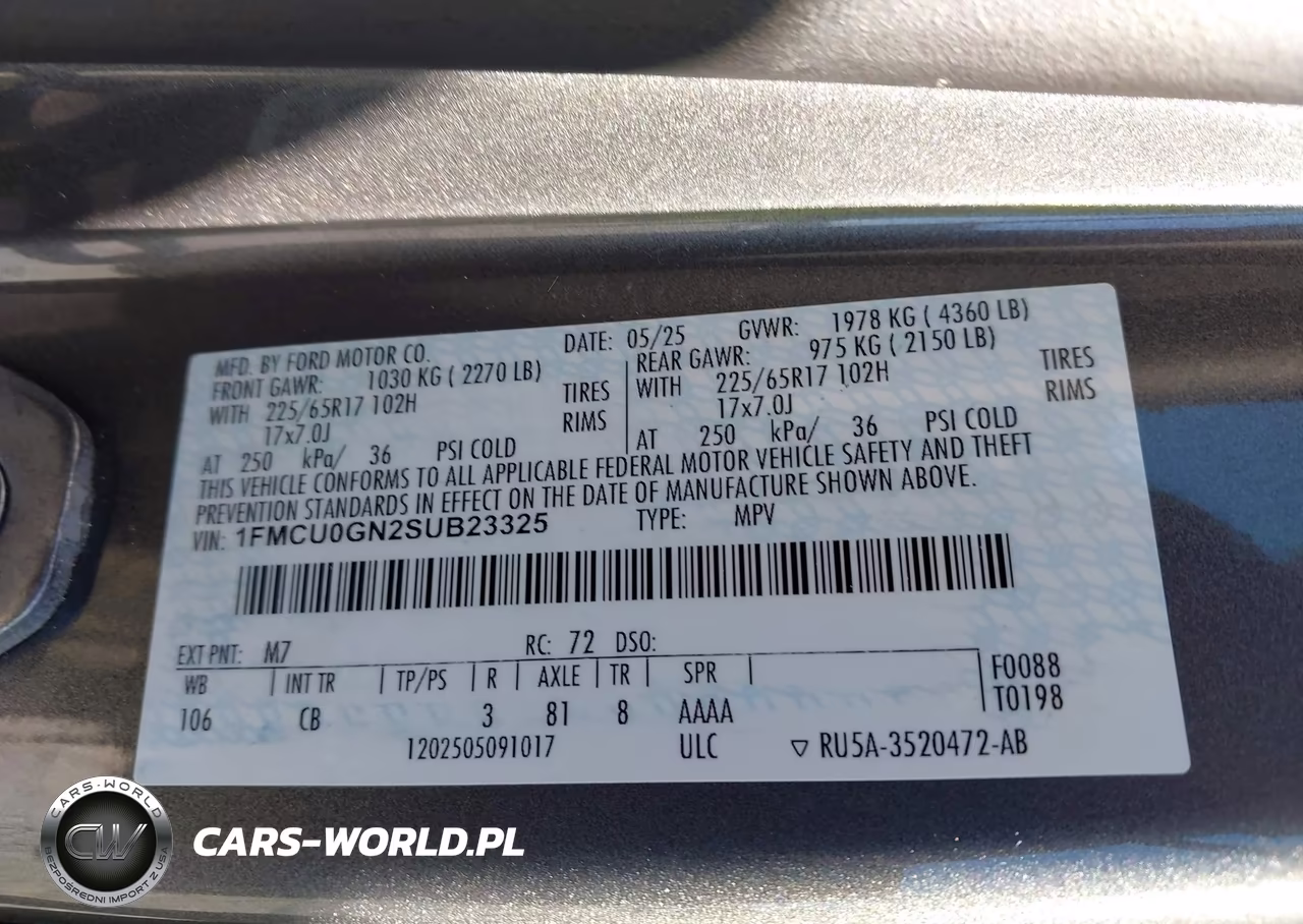2025 Ford Escape Active VIN:1FMCU0GN2SUB23325 - 9