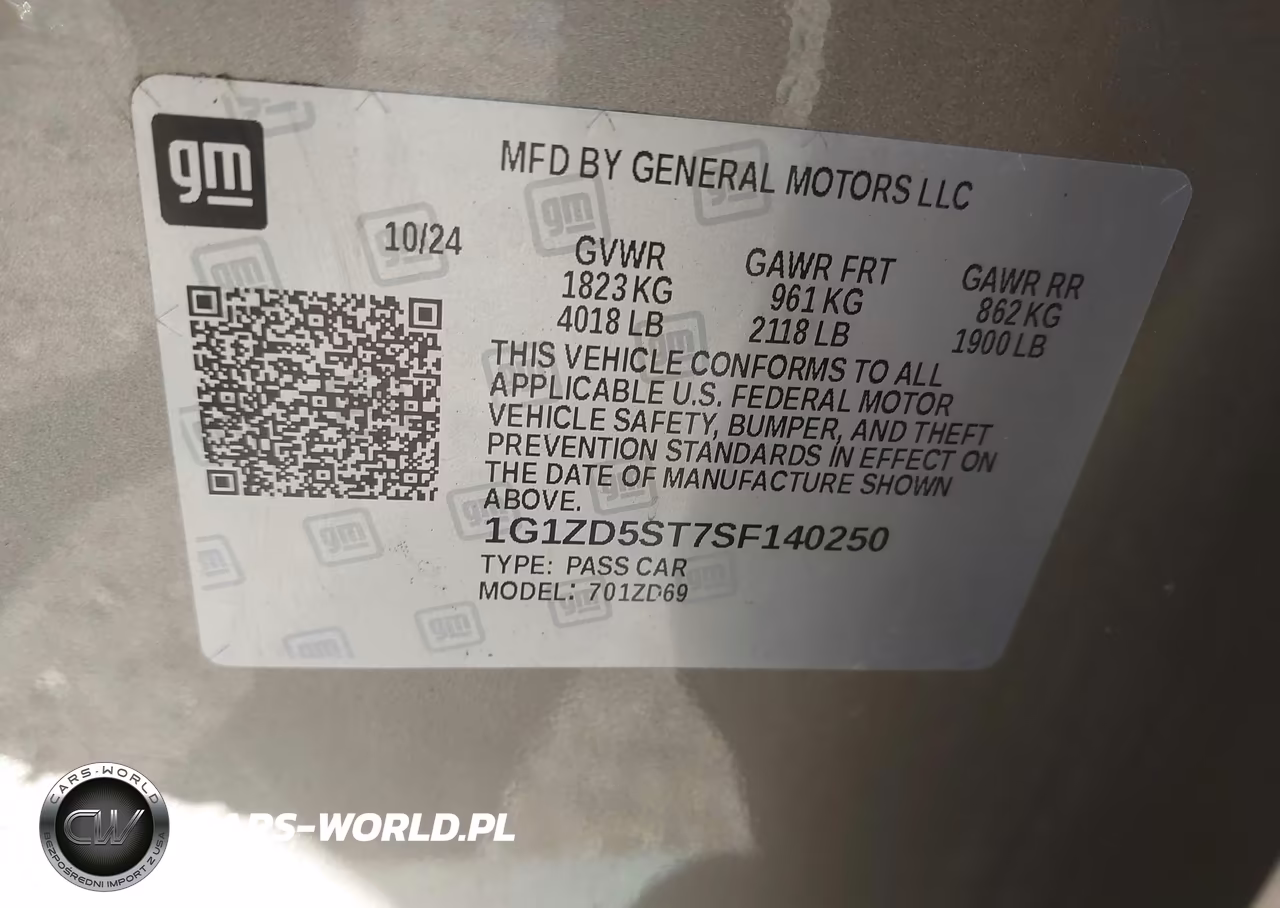 2025 Chevrolet Malibu Fwd 1Lt VIN:1G1ZD5ST7SF140250 - 9