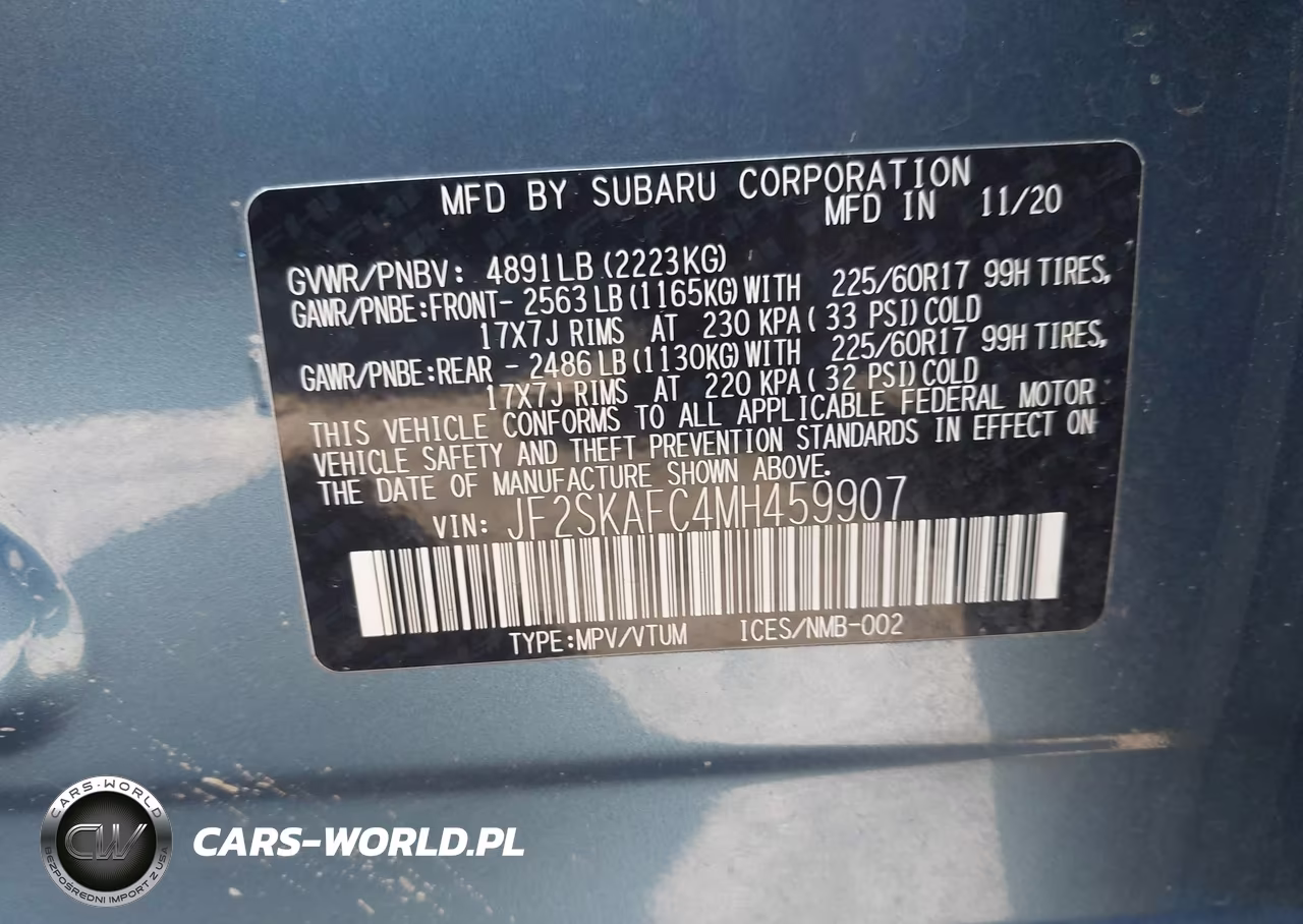 2021 Subaru Forester Premium VIN:JF2SKAFC4MH459907 - 9