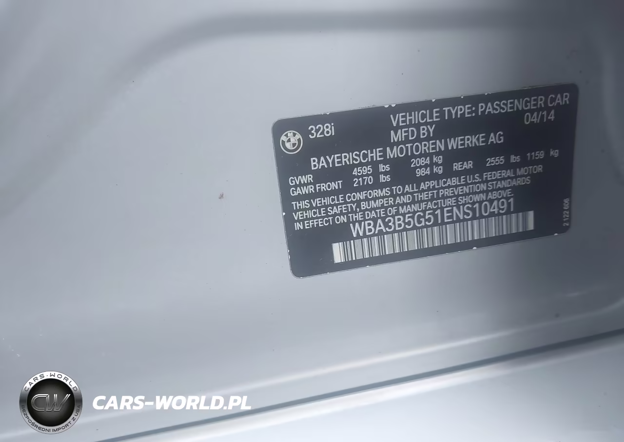 2014 BMW 328I xDrive VIN:WBA3B5G51ENS10491 - 9