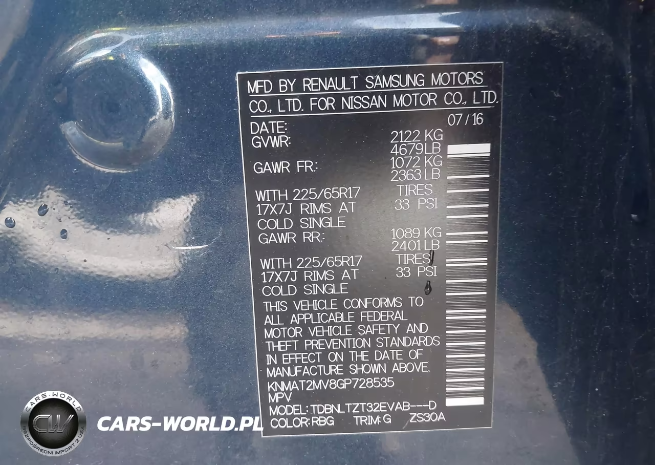 2016 Nissan Rogue Sv VIN:KNMAT2MV8GP728535 - 9