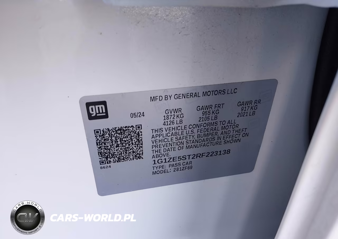 2024 Chevrolet Malibu Fwd 2Lt VIN:1G1ZE5ST2RF223138 - 9