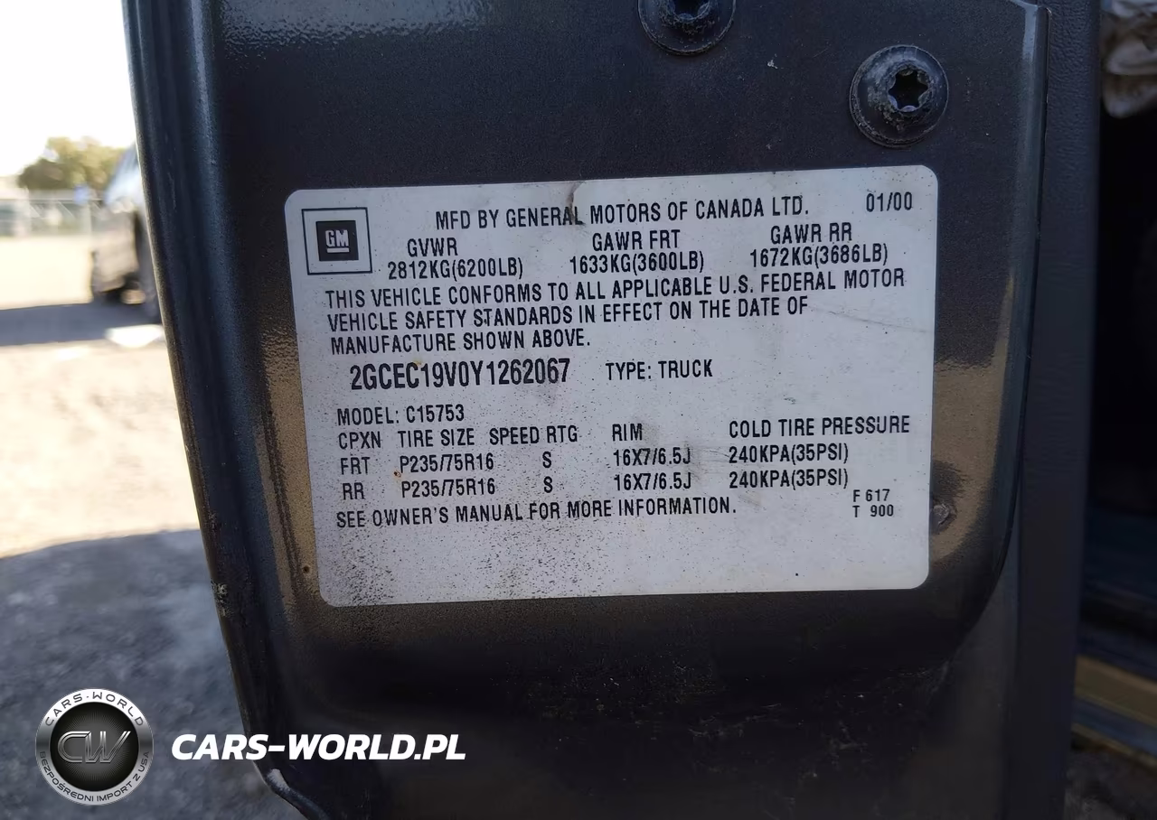 2000 Chevrolet Silverado 1500 Ls VIN:2GCEC19V0Y1262067 - 9
