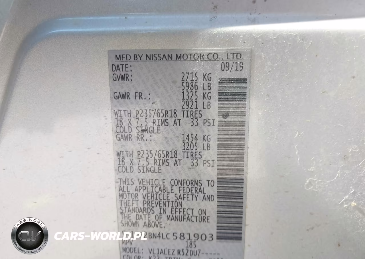 2020 Nissan Pathfinder Sv 2Wd VIN:5N1DR2BN4LC581903 - 9