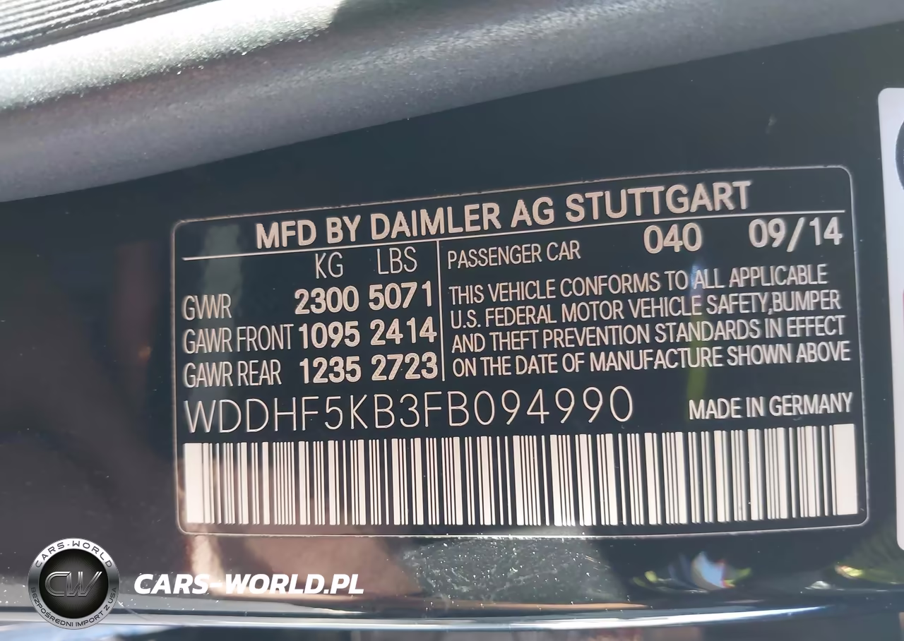 2015 Mercedes-Benz E 350 VIN:WDDHF5KB3FB094990 - 9