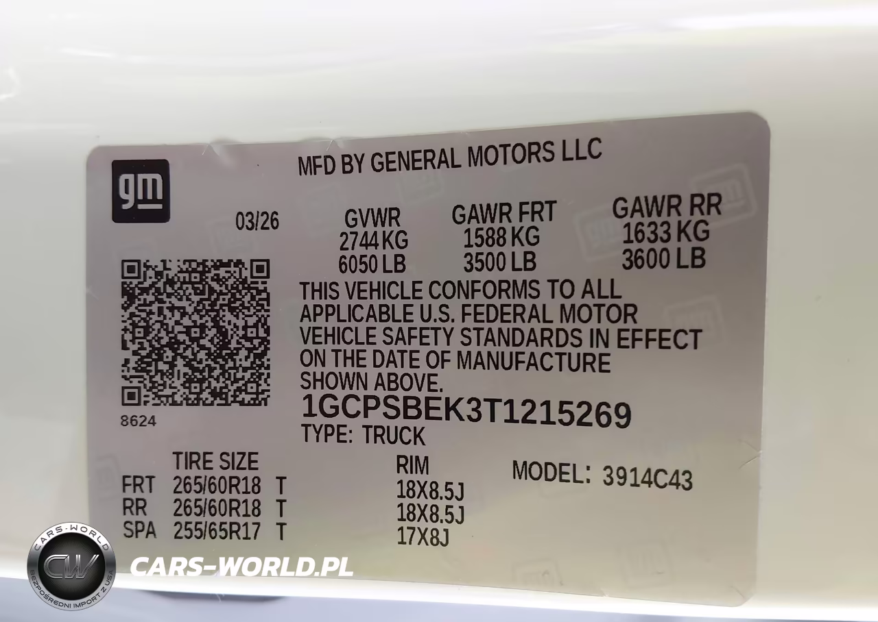 2026 Chevrolet Colorado Wt, Rwd VIN:1GCPSBEK3T1215269 - 9