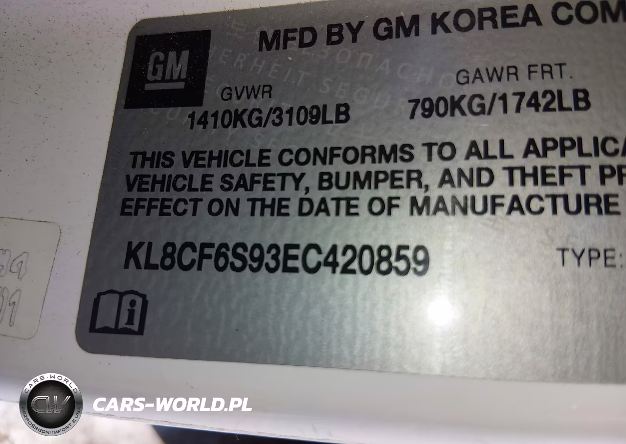 2014 Chevrolet Spark 2Lt Auto VIN:KL8CF6S93EC420859 - 9