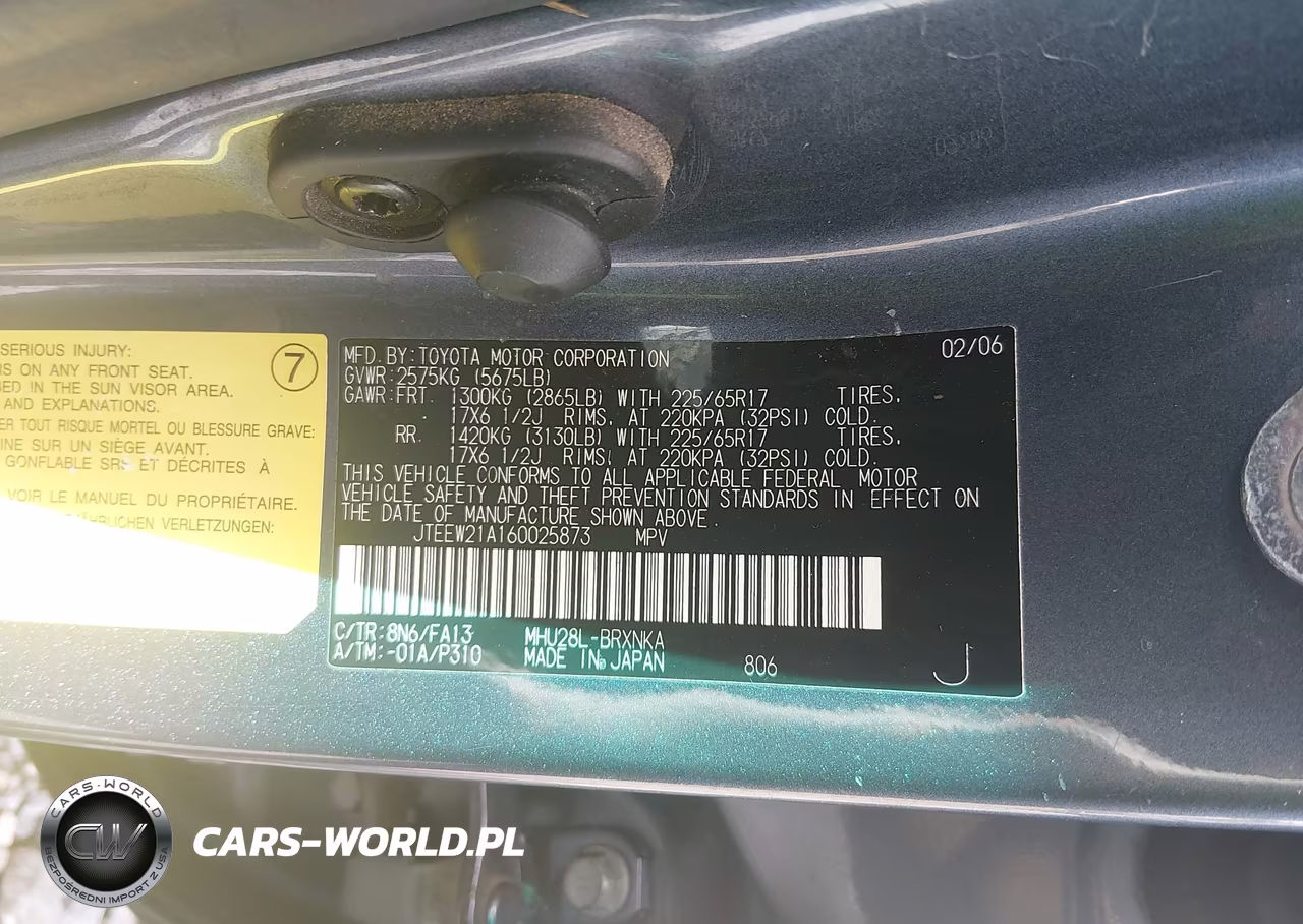 2006 Toyota Highlander Hybrid V6 VIN:JTEEW21A160025873 - 9