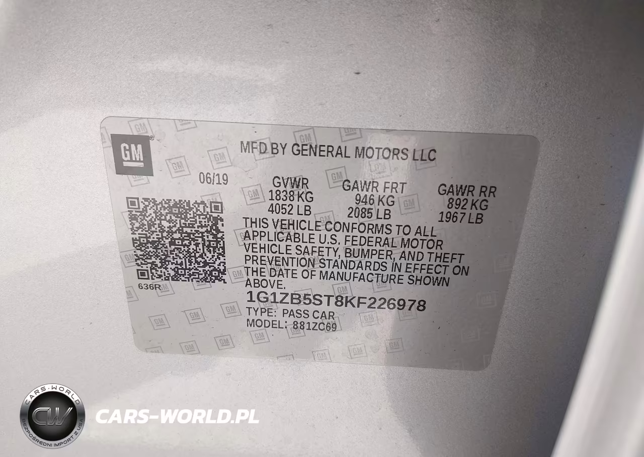 2019 Chevrolet Malibu 1Ls VIN:1G1ZB5ST8KF226978 - 9