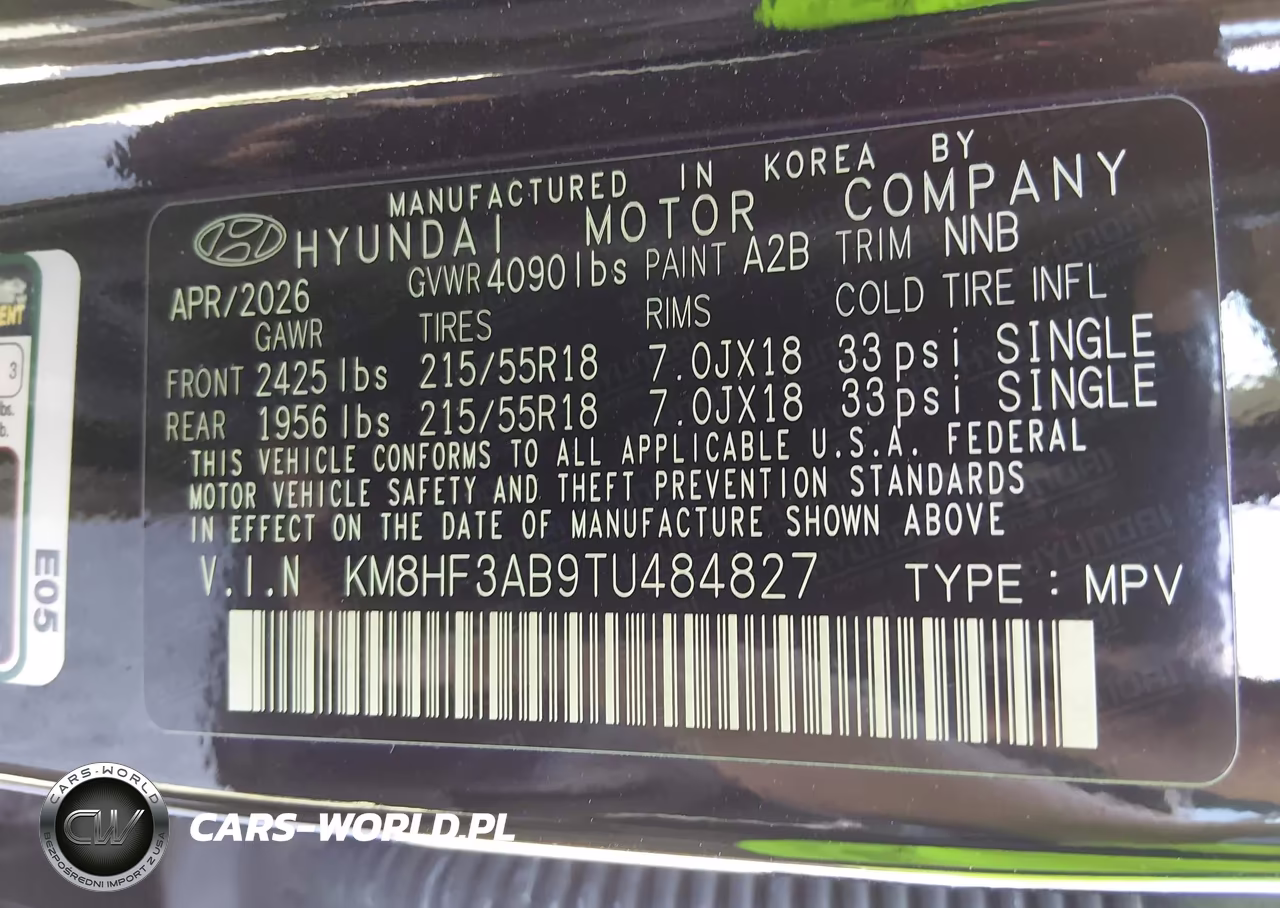 2026 Hyundai Kona Sel Sport VIN:KM8HF3AB9TU484827 - 9