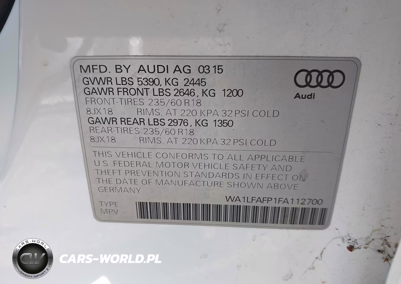 2015 Audi Q5 2.0T Premium VIN:WA1LFAFP1FA112700 - 9