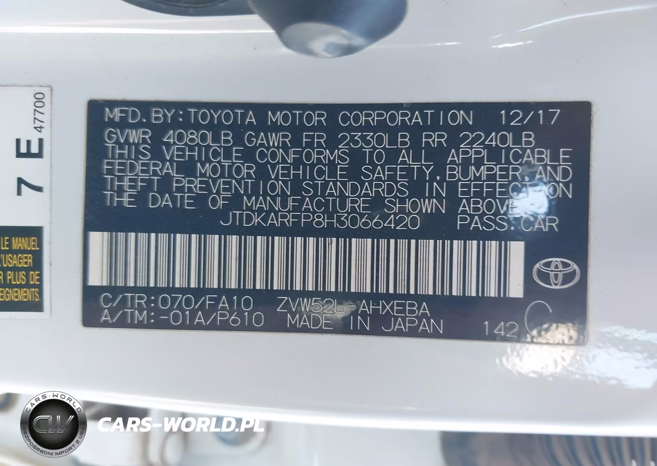 2017 Toyota Prius Prime Plus VIN:JTDKARFP8H3066420 - 9
