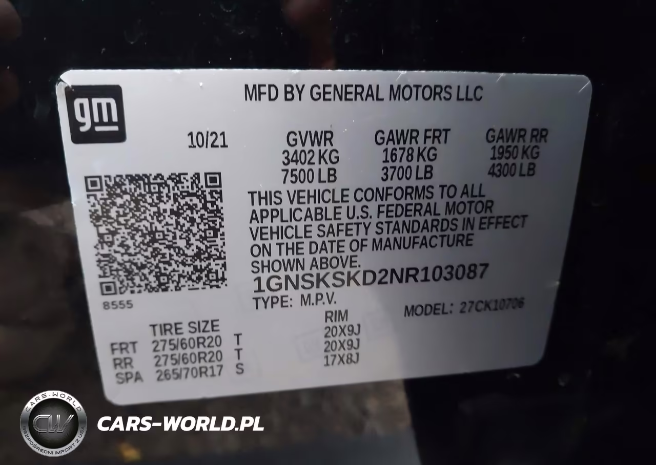 2022 Chevrolet Tahoe 4Wd Premier VIN:1GNSKSKD2NR103087 - 9